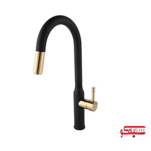 شیر ظرفشویی شاوری راسان مدل کارمن مشکی طلا